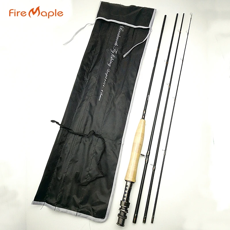 Brinkworth-caña de pescar con mosca de alto carbono 30T, superligera, portátil de viaje, 3/4, 5/6, 2,4, 2,7 m, 9 pies, carrete de Metal, varillas voladoras - imagen 4