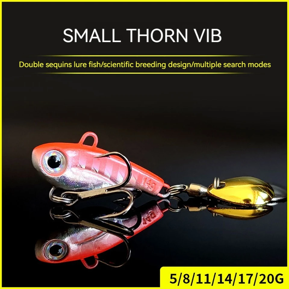 WALK FISH-cebo VIB de 5g-20g, perca de lentejuelas giratoria, cebo de pez mandarín, cebo de Metal, vibración de frecuencia Variable de largo alcance - imagen 2