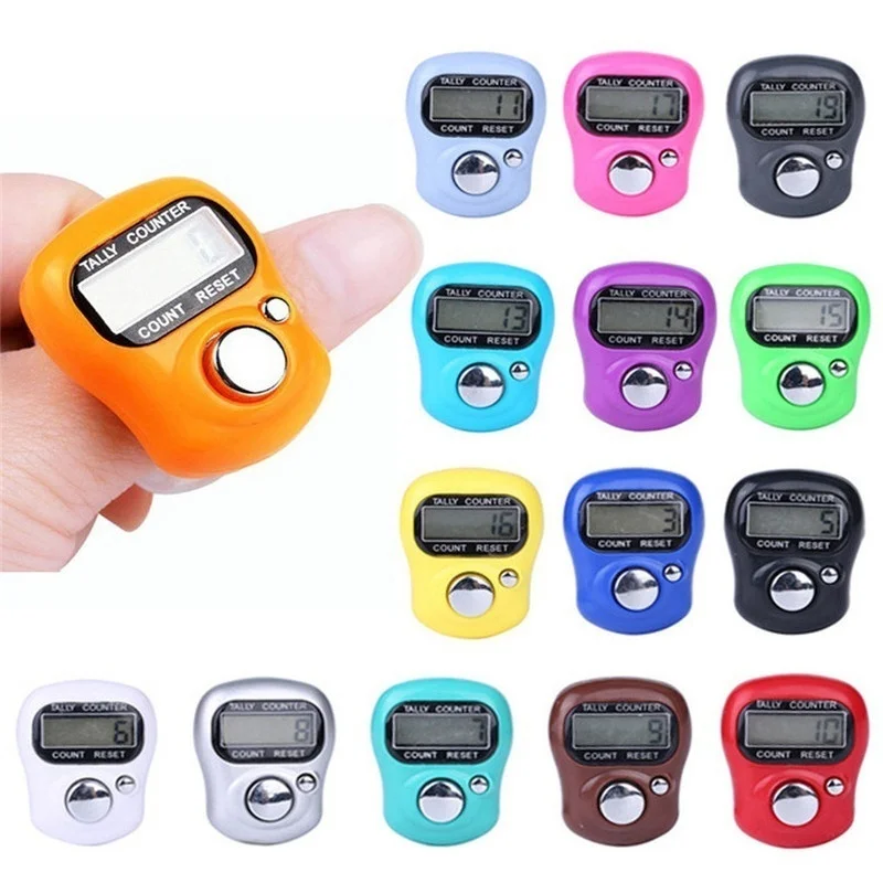 Mini marcador de punto y medidor de dedo de fila, contador Digital electrónico LCD para coser, herramienta de tejido, 2 uds. - imagen 2