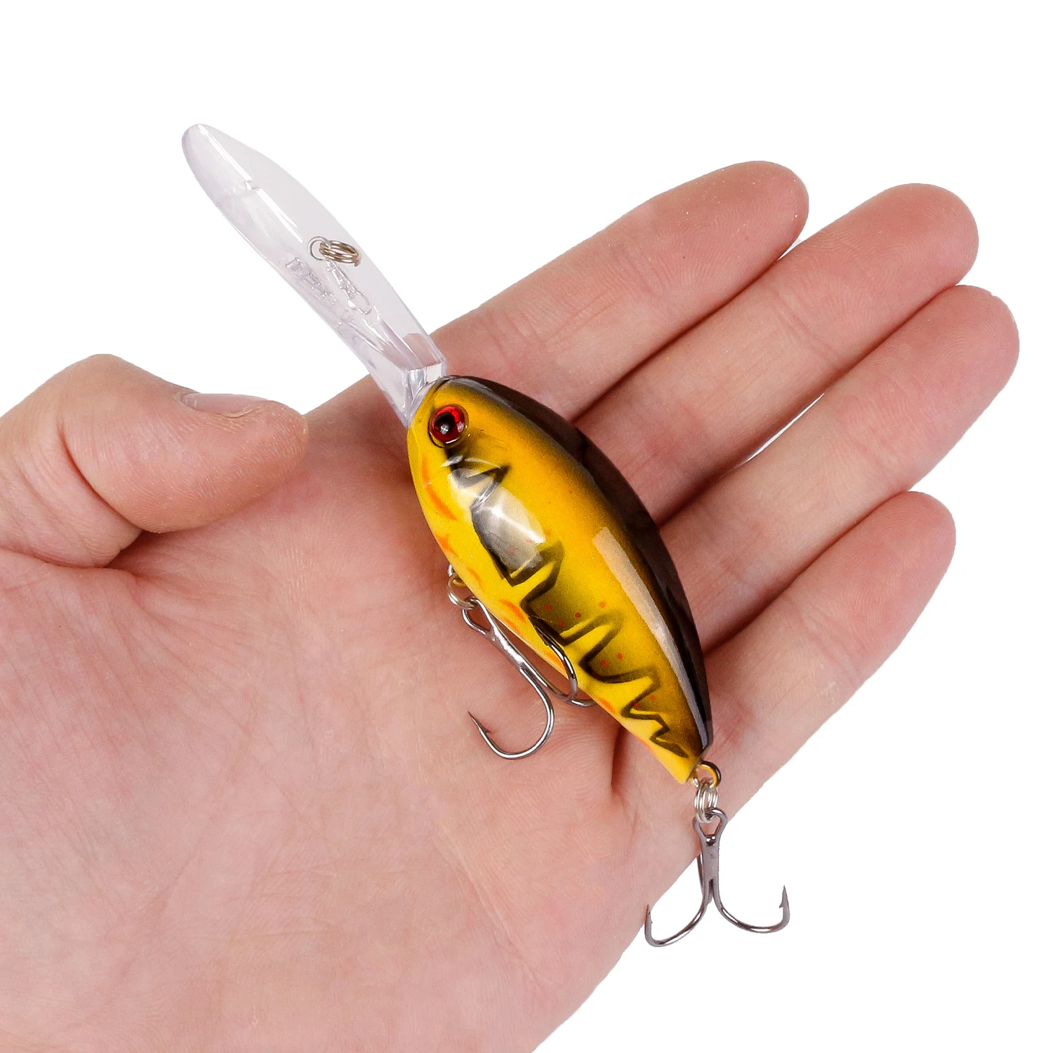 Señuelo de Pesca con manivela flotante, 11,5 cm, 17,5g, cebo duro de plástico Artificial, Wobblers de buceo profundo, aparejos de Pesca japoneses, 1 ud.