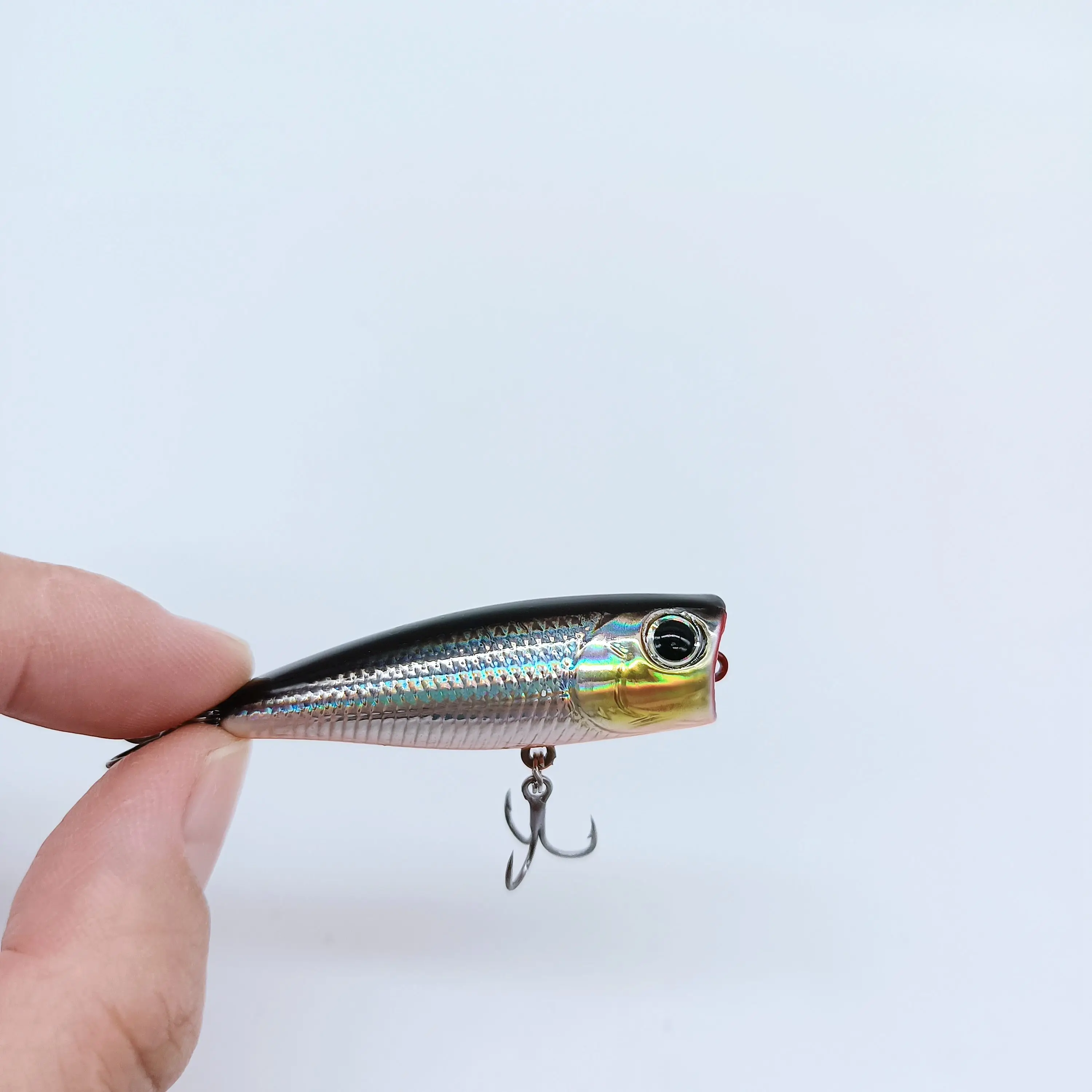 DUODUOYU-Mini señuelo de pesca Popper, 1 piezas, 4,5g/50mm, cebo duro Artificial, anzuelo afilado, Crankbait, Wobbler, aparejos de pesca - imagen 4