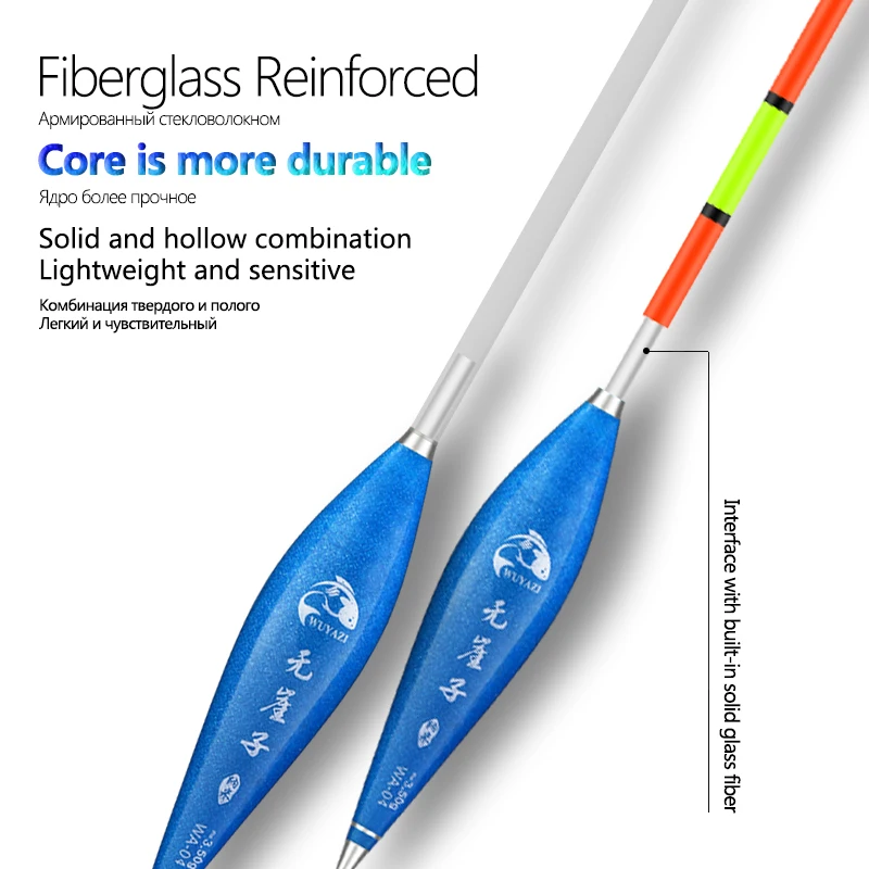 3 uds flotadores de pesca + 1 ganchos de bolsa + 1 asiento de boya cola hueca Nano boya llamativa herramientas flotantes de agua dulce accesorios de aparejos - imagen 5