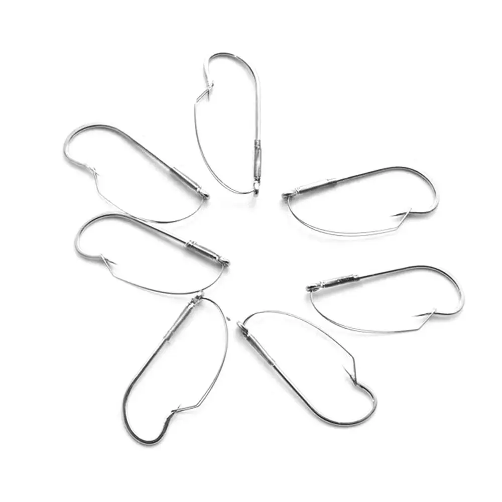 20 piezas anzuelo de aparejo loco con púas sin malezas, anzuelos de acero rico en carbono, anzuelo de pesca de carpa, gancho individual con caja, anzuelo para mosca - imagen 2