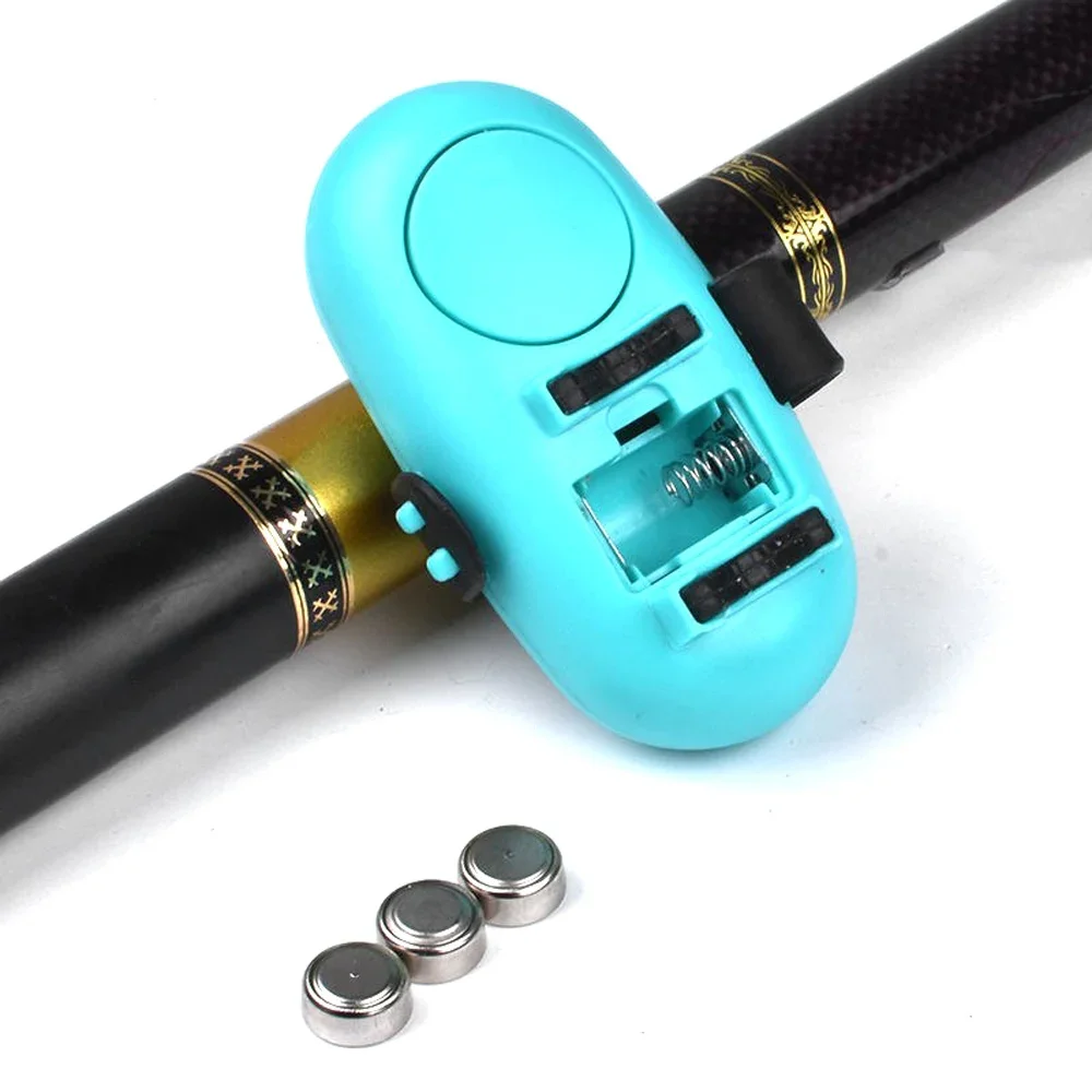 Alarma de picadura de pescado, alarma de pesca Universal, Mini sonido electrónico, luz LED, Bombilla de ahorro de energía, Clips en equipo de caña de pescar de mar