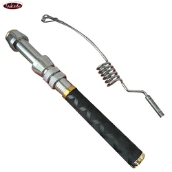 TAKEDO MYIZL Mini caña de pescar giratoria mar fibra de carbono herramientas de pesca hielo telescópico pequeñas cañas de pescar