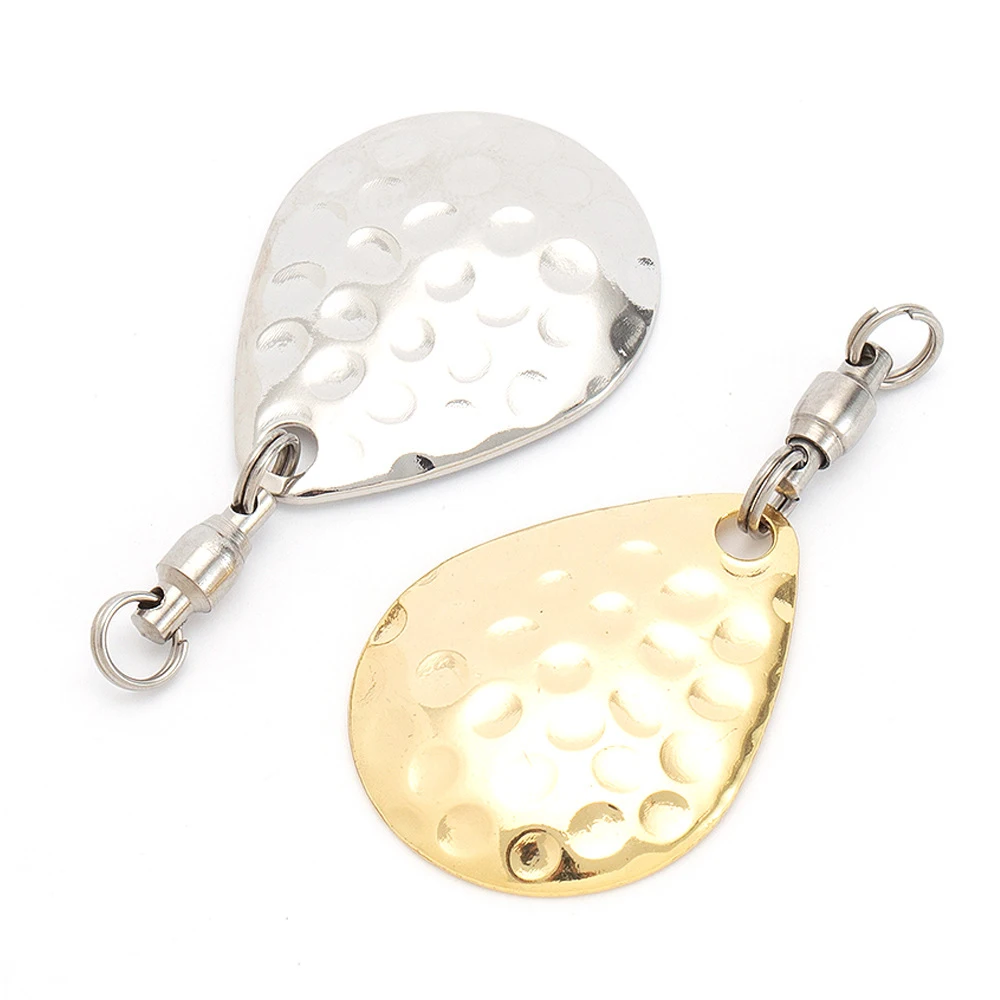 100 Uds. Suministros de Pesca señuelo cuchara DIY conector Spinners lentejuelas latón tipo gota accesorios Metal Vib cebo duro ayudar Pesca - imagen 2