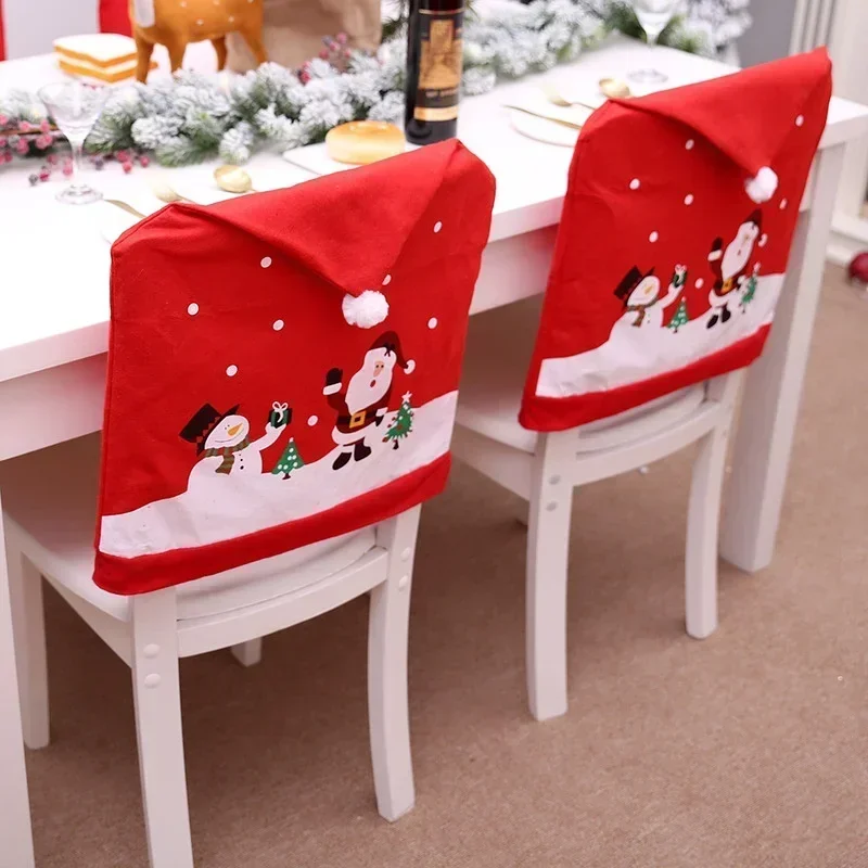 Funda para Silla de Navidad – Decoración Festiva de Hogar y Cena - imagen 5