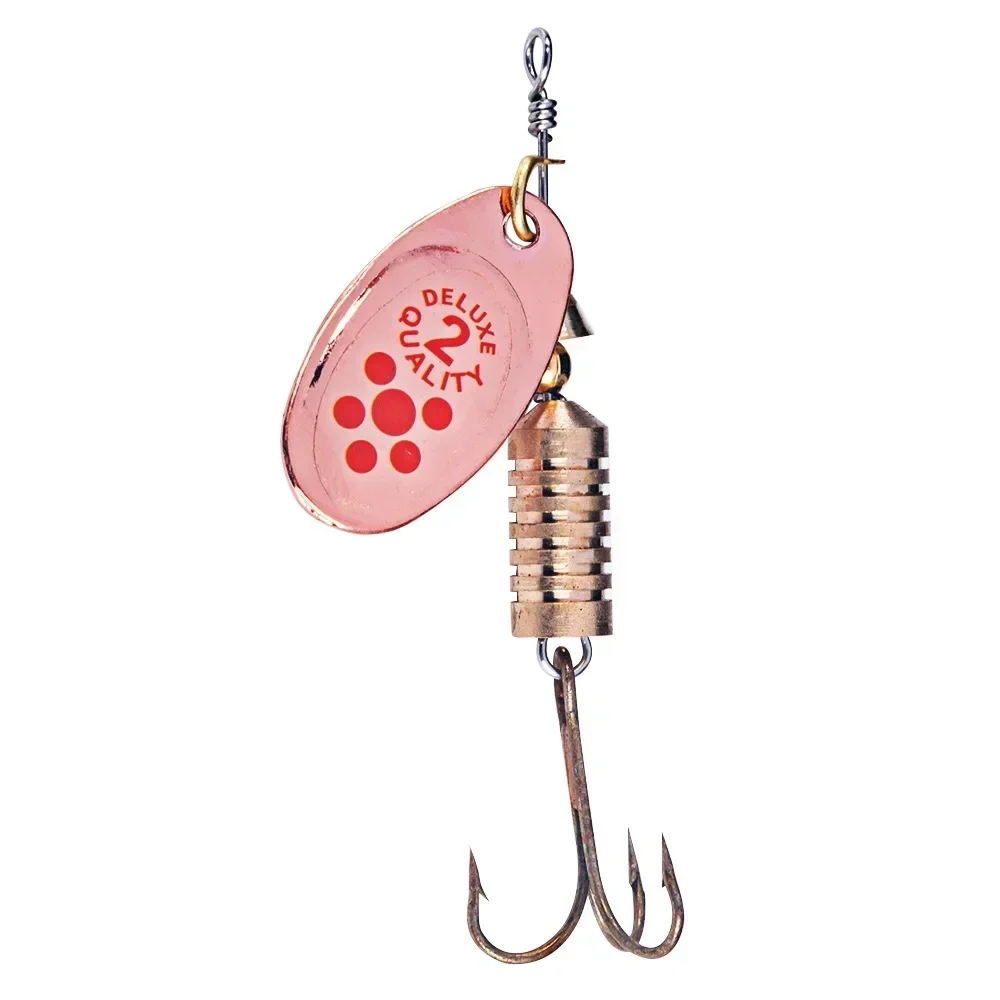 Señuelo giratorio de Metal para pesca, cebo de 5 piezas, 6,7 cm, 7g, con lentejuelas, Crankbait, para lubina, trucha, perca, Lucio - imagen 3