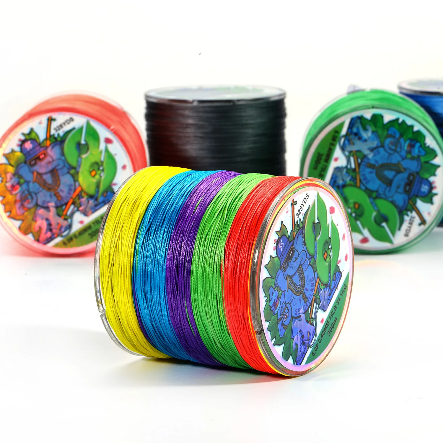 Sougayilang X8 100/300m línea de Pesca trenzada arrastre 16 ~ 75Lb línea japonesa de PE para agua dulce accesorios de Pesca de agua salada Pesca - imagen 2