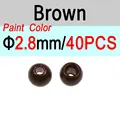 2.8mm Brown 40pcs