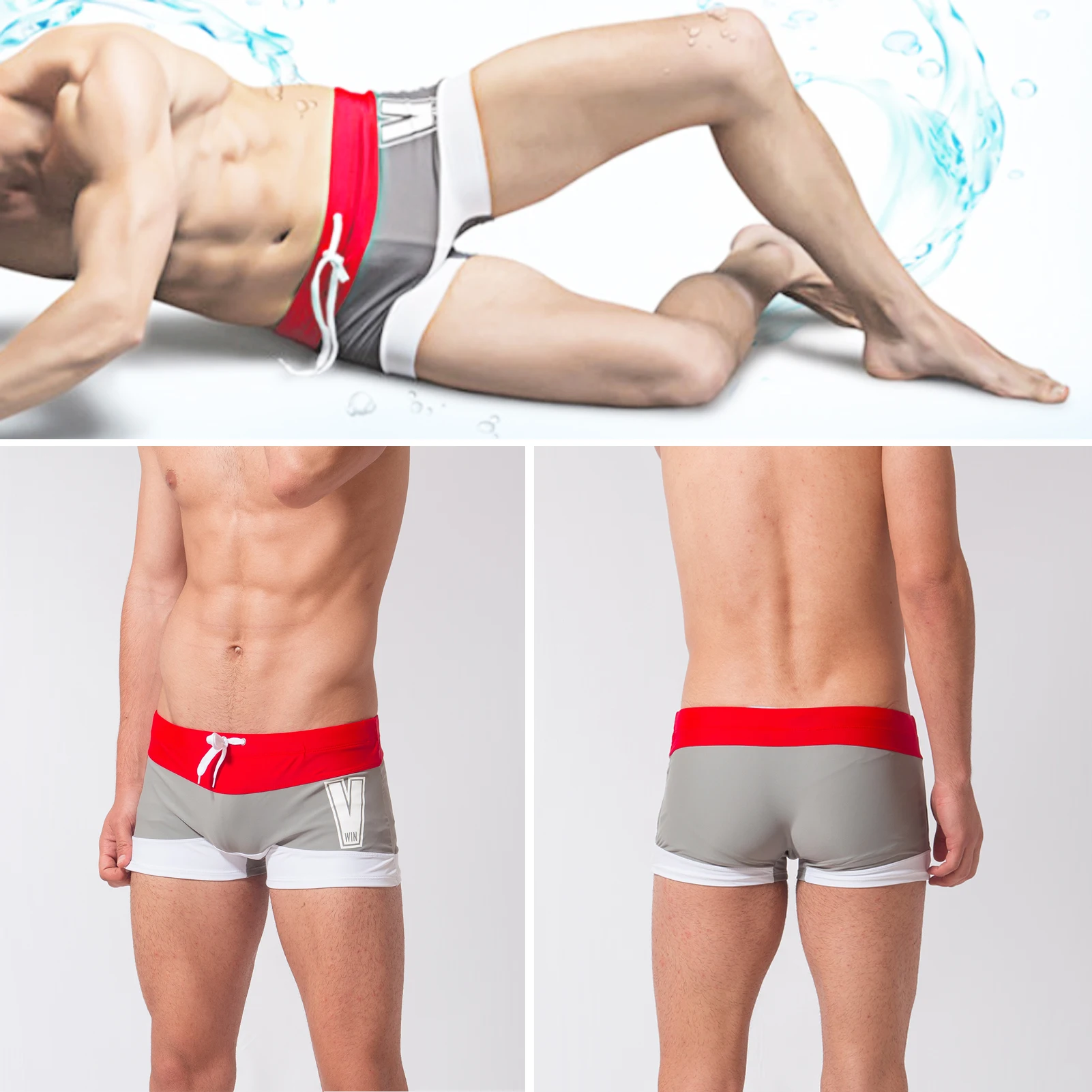 Pantalones cortos secado rápido con cordón para natación - imagen 3