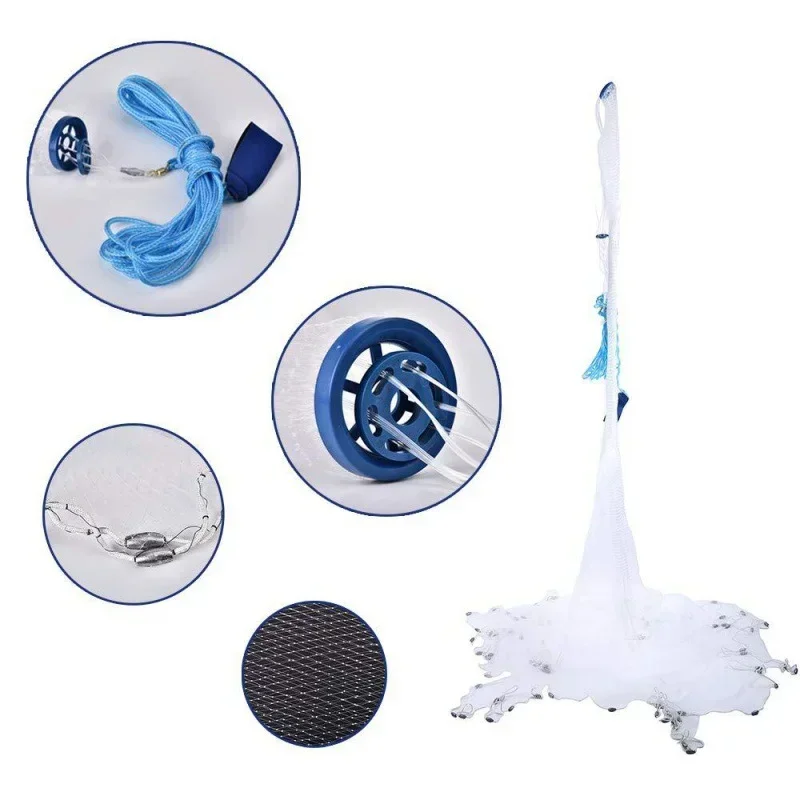 Línea de pesca sin anillo, Seine tradicional, Red de mano, Seine sin anillo, red giratoria - imagen 3