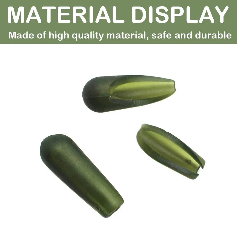 20 piezas cuentas de búfer de flecha para pesca de carpa, para aparejo de helicóptero, aparejo Chod, cuentas protectoras de nudo, amortiguador de goma para múltiples clips - imagen 4