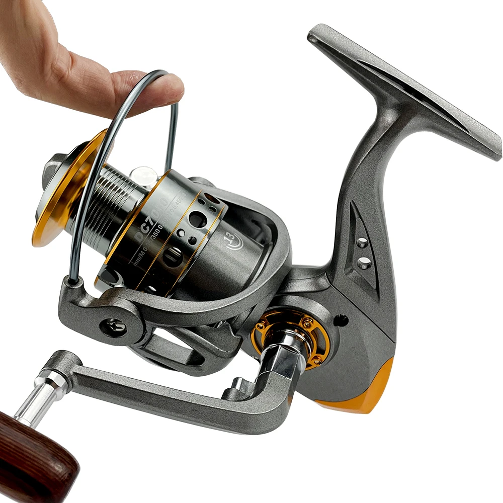 Carrete de pesca giratorio serie 1000-7000, carrete de Metal, rueda giratoria para pesca en el mar, pesca de carpa - imagen 3