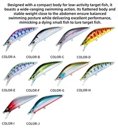 Swolfy, 1 unidad, 50mm, 4,7g, 65mm, 8,2g, Señuelos de Pesca Minnow, Wobblers artificiales, cebo duro, aparejos de pesca Jerkbait