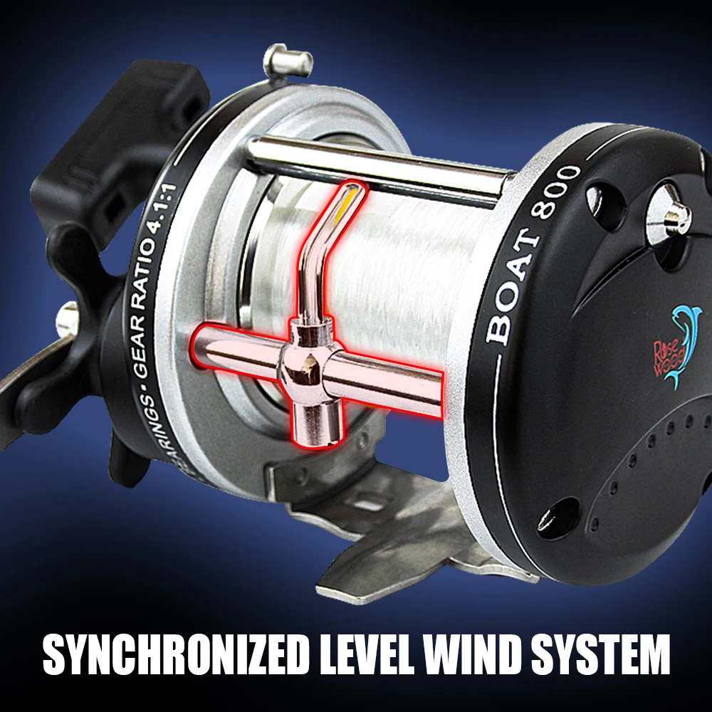 Spinpoler carrete de pesca de fundición de cebo para mano derecha, cuerpo de Metal con Sufix #10, línea de barco de agua salada para peces de juego grande, trucha, muskkie - imagen 4