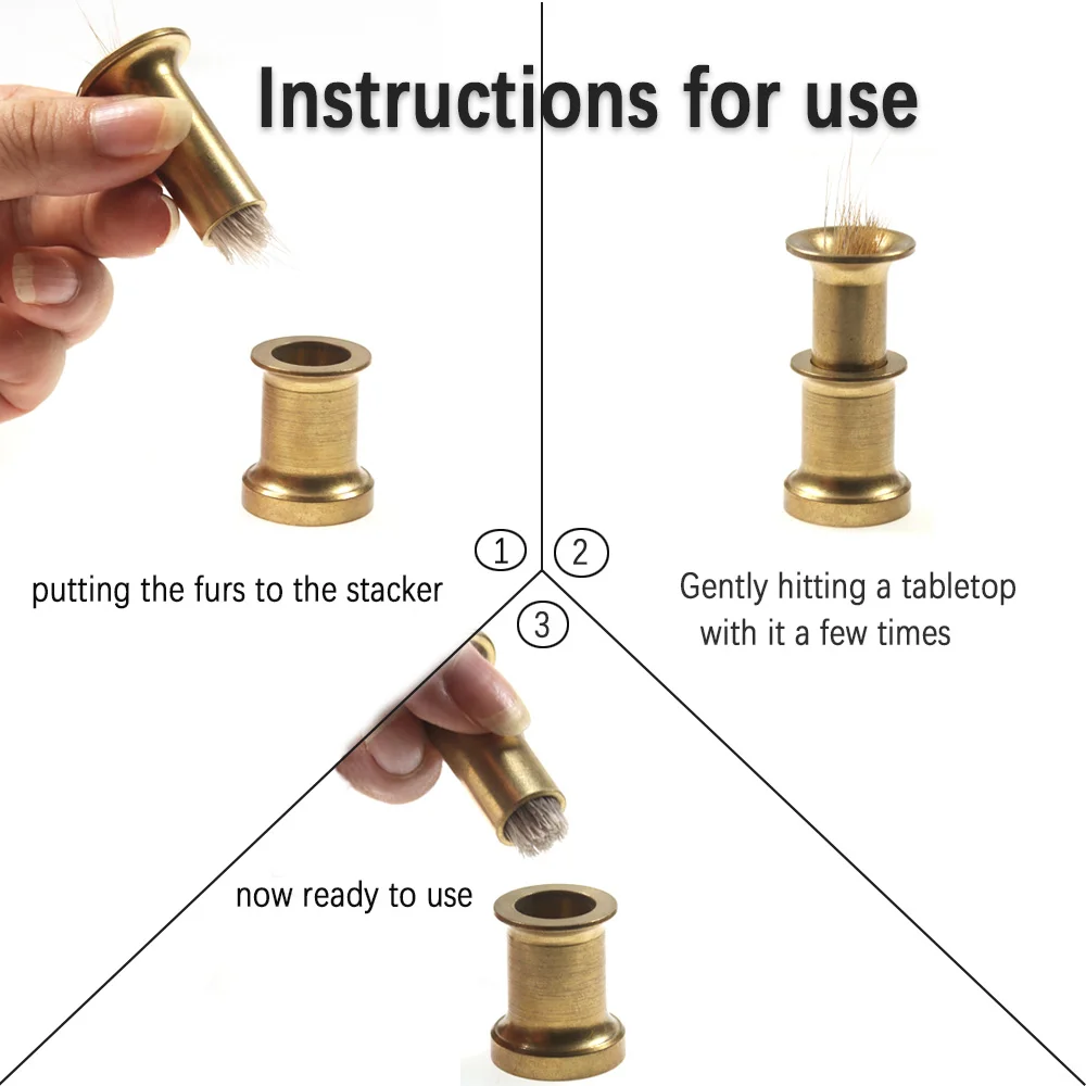 Wifreo-apilador de pelo de latón desmontable, pluma de pelo de fibra sintética, Material para atado de moscas, herramienta para hacer moscas, 1 ud. - imagen 5