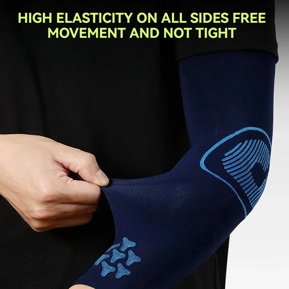 WALK FISH-Manga deportiva de pesca de seda para hombre y mujer, protector solar para ciclismo, soporte para brazo, transpirable, sensación fresca - imagen 2