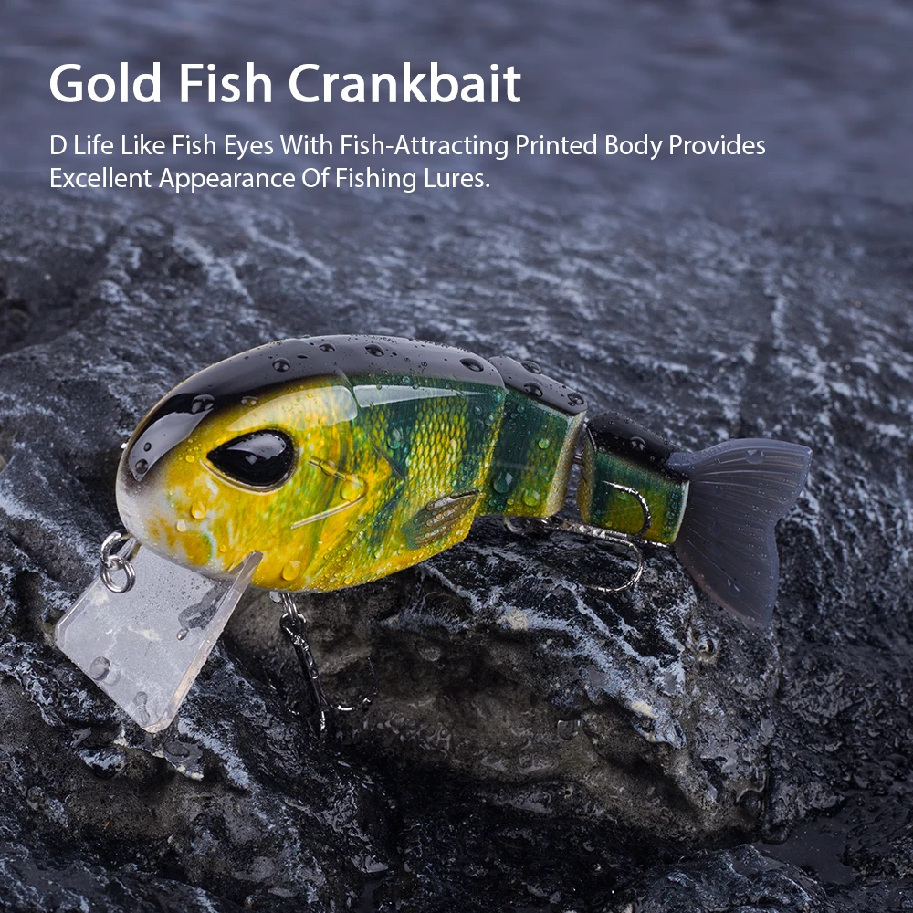 Hanlin-Señuelos de Pesca deslizantes de lubina, cebos de pesca deslizantes de Lucio, Musky, lubina, cola suave, planeador multiarticulado, sábalo, natación, 12,5 CMM, 50g - imagen 5