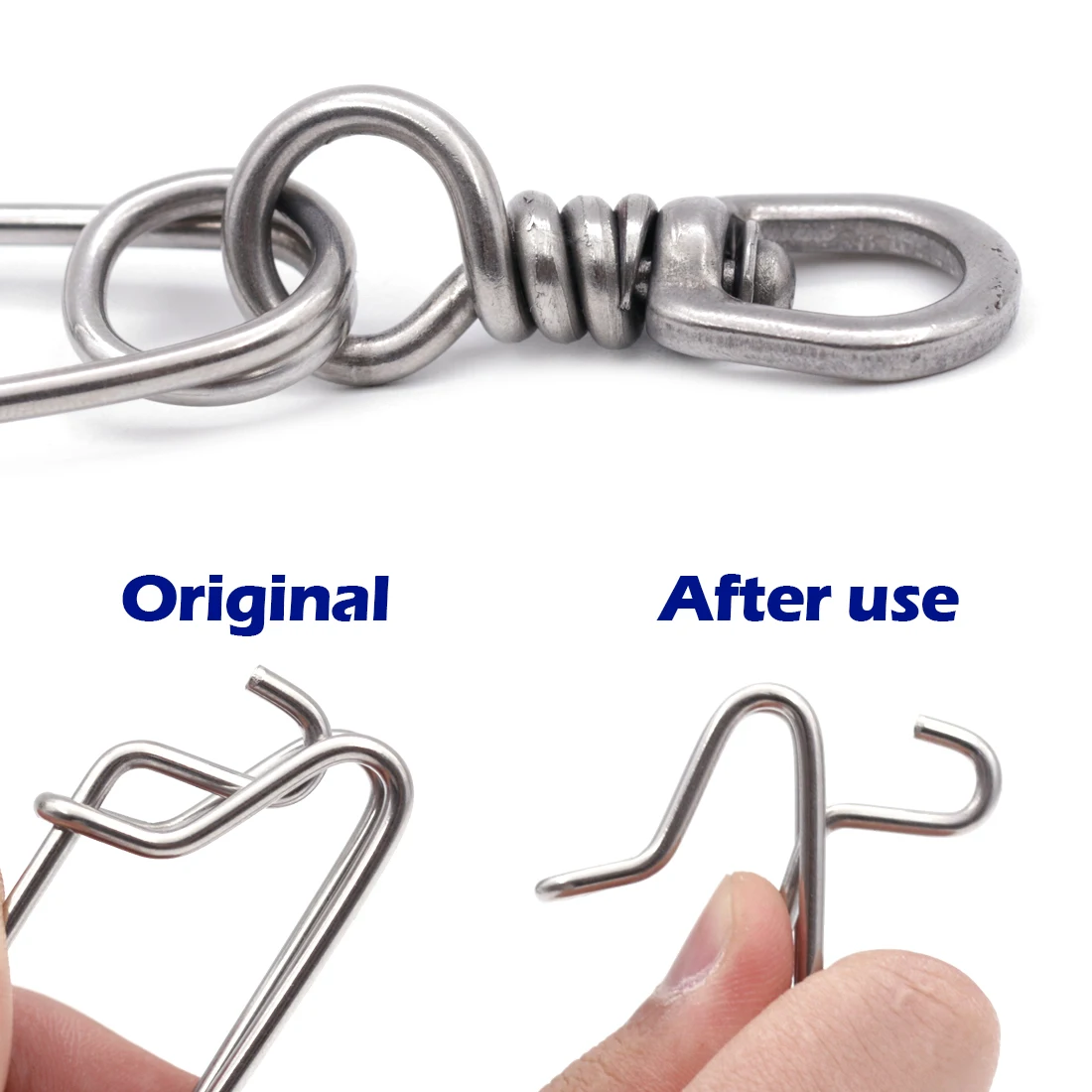 FishTrip-Clip a presión de línea larga de atún, Clips de tiburón de alta resistencia, accesorios giratorios de pesca submarina - imagen 5