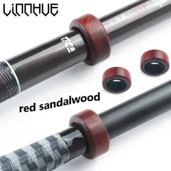LINNHUE-tope de caña de pescar, anillo antideslizante de madera maciza, anillo redondo, rojo, Sándalo, caoba, sangre, 1 unidad