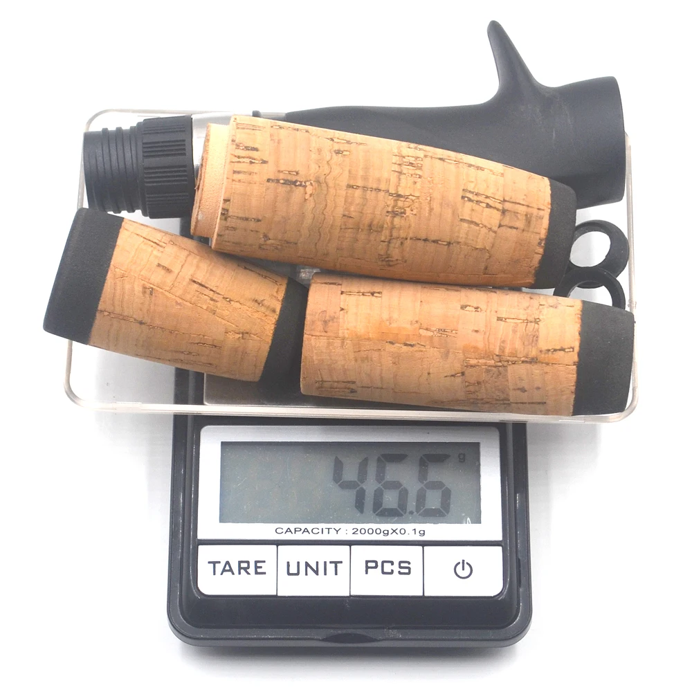 MNFT-Kit de mango de varilla de agarre dividido de corcho, aparejos de construcción y reparación de caña de pescar Baitcast con agarre trasero de asiento de carrete de plástico, 1 Juego - imagen 5