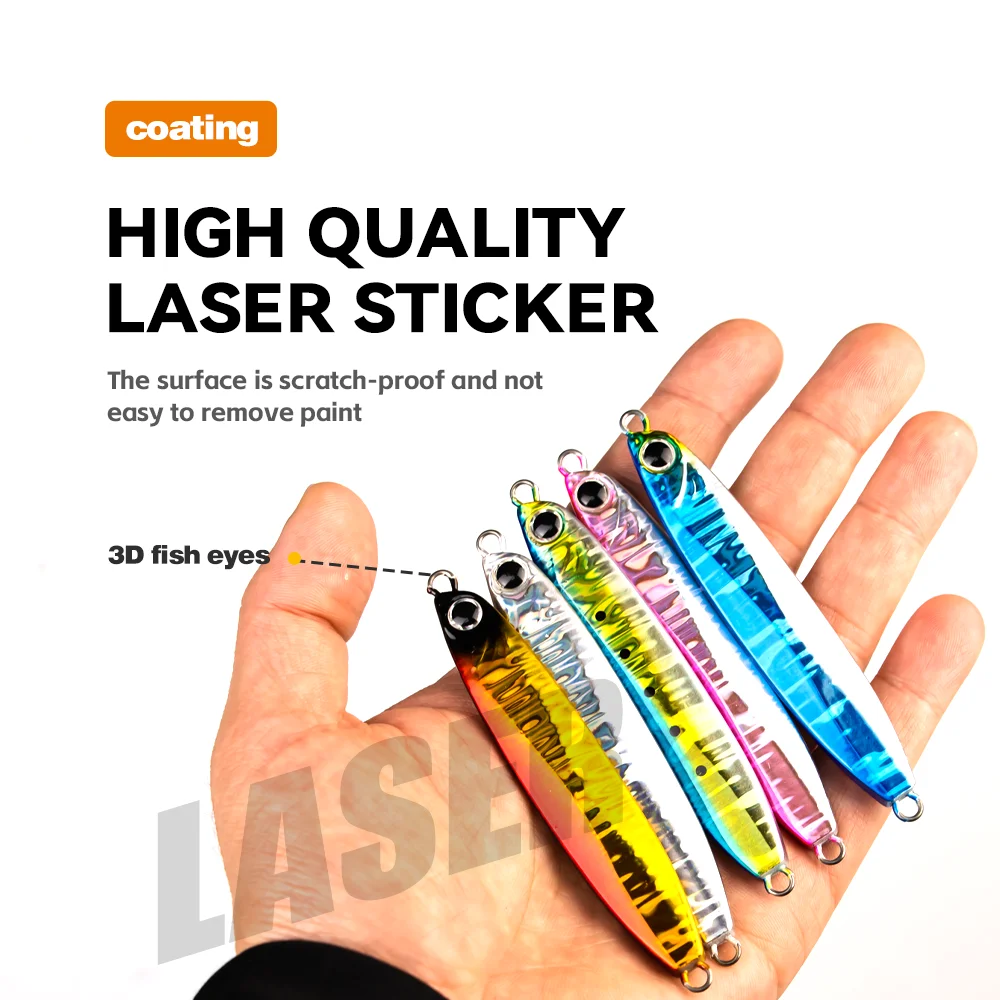 Thorforce-señuelo de Jigging de 60g, 80g, 100g, plantilla de fundición brillante, cebos de pesca, plantilla de Metal, aparejos de pesca de agua salada - imagen 4