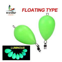 WEIHE Flotador de pesca que brilla en la oscuridad – Iluminado
