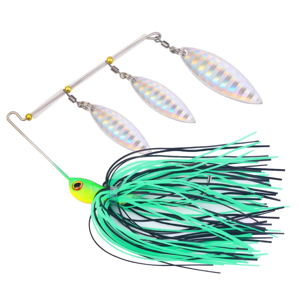 Spinnerbait de tres palas – Señuelo artificial para lucio y lubina - imagen 4