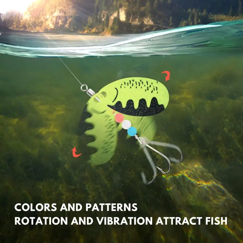 THKFISH-SEÑUELOS DE Metal con lentejuelas giratorias, 10 piezas, cuchara de lentejuelas de ruido reflectante de colores, cebos duros artificiales DIY - imagen 2