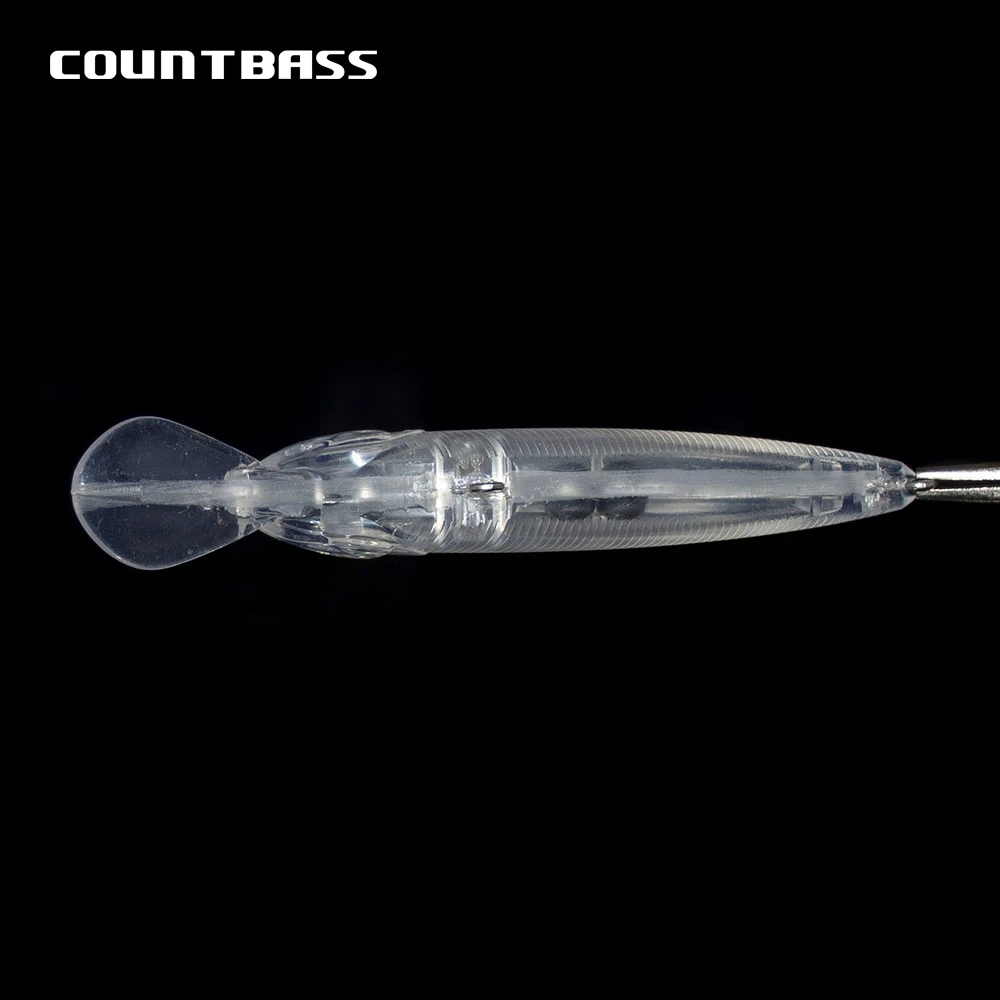 Countbass 10 Uds. Cuerpos de señuelos duros en blanco, pececillo que se hunde 80mm/3,2 "12g/0,4 oz, cebos de pesca sin pintar, enchufe, Wobblers, cebos duros - imagen 5