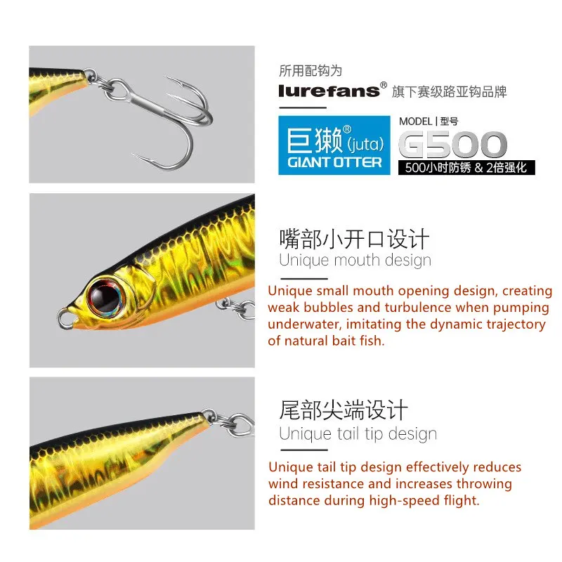 Señuelo pencil micro de superficie y hundido para pesca - imagen 2