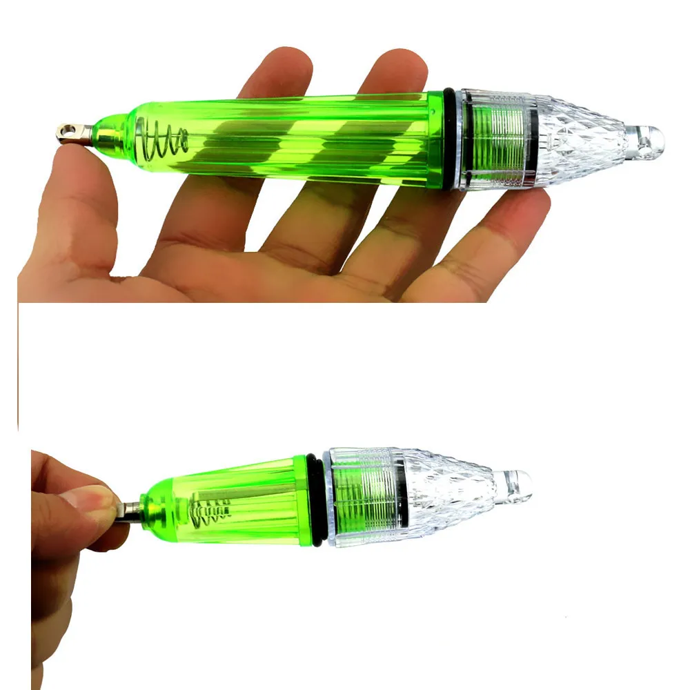 1 Uds luz subacuática Color verde 12,5 cm luz LED de gota profunda luz de pesca intermitente impermeable luz atractiva cebo señuelo lámpara - imagen 3