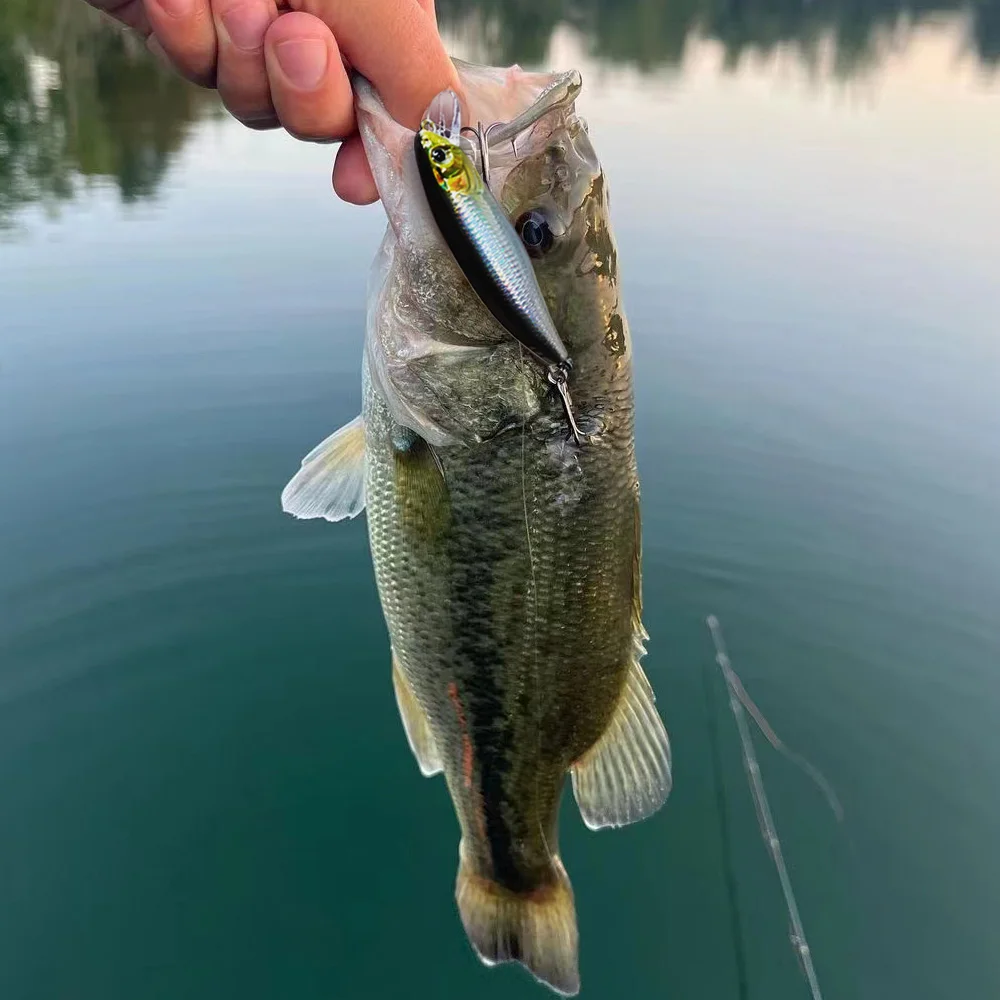 Señuelo de Pesca de 4,5g y 5,3 cm, sistema de equilibrio de balasto de cobre, Jerkbait, Popper, Crankbait, Wobbler, cebo de silicona - imagen 4