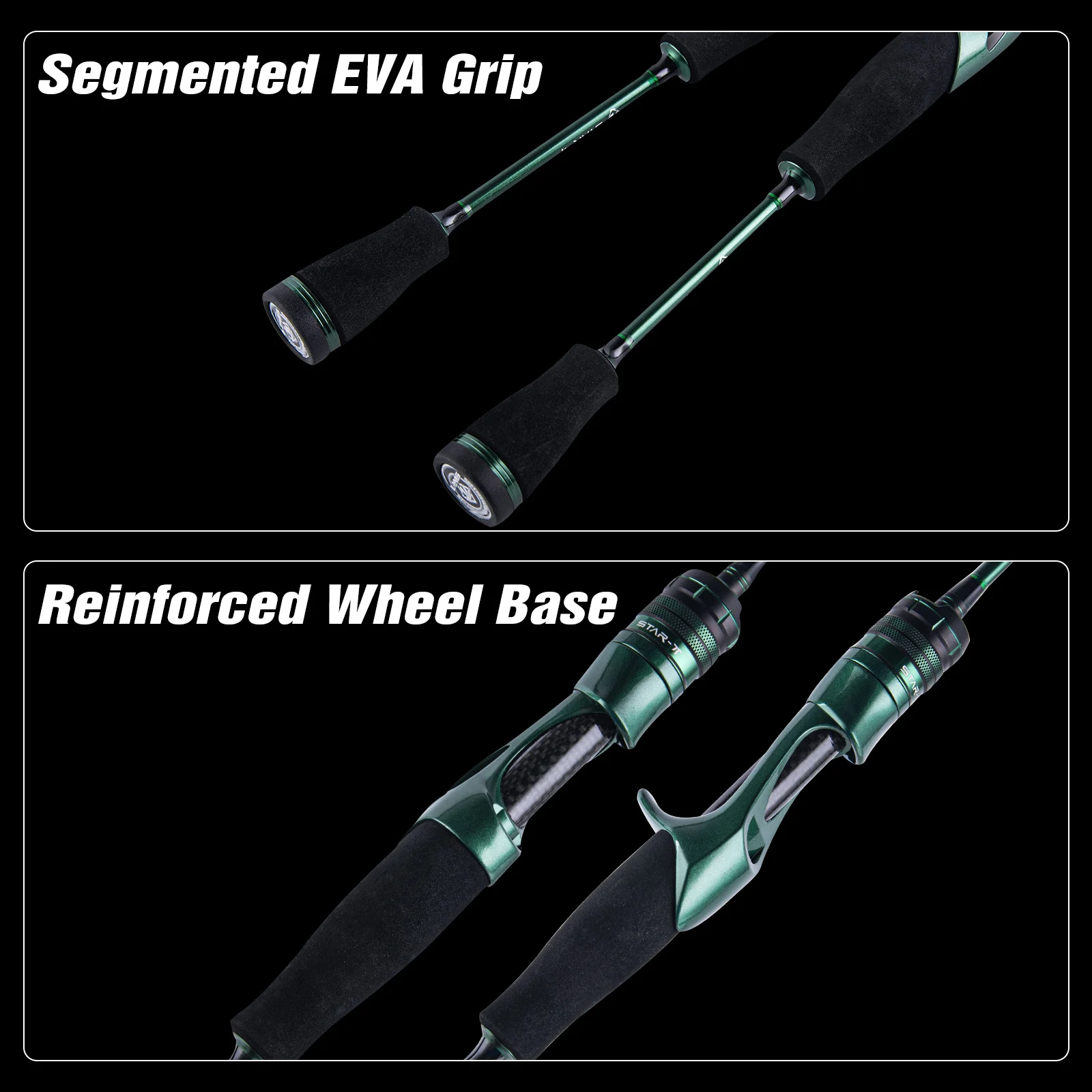 Goture-caña de pescar de fundición giratoria, 1,55 m, 1,68 m, 24T + 30T, cañas de señuelo súper ligeras de fibra de carbono, aparejos de pesca de viaje UL Action - imagen 5