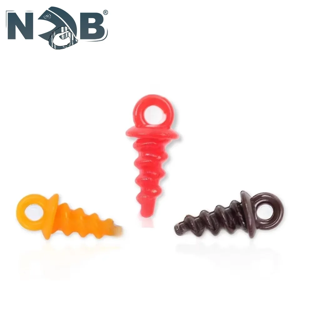 NGB 50 Uds accesorios de pesca de carpa tornillos aparejos de pelo componentes alimentadores tapones de cebo de pesca aparejos de pesca