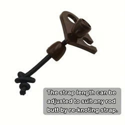 Soporte para caña de pescar con cuerda elástica de PVC, equipo de pesca de carpa, correa de fijación ajustable, utilizado para mantener la caña de pescar estable, 1/2/3 Uds.