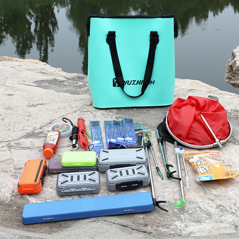 Bolsa de pesca multifuncional de EVA, bolso de protección para peces vivos, portátil, plegable, impermeable, para tanque de pesca al aire libre, xa1ws - imagen 5