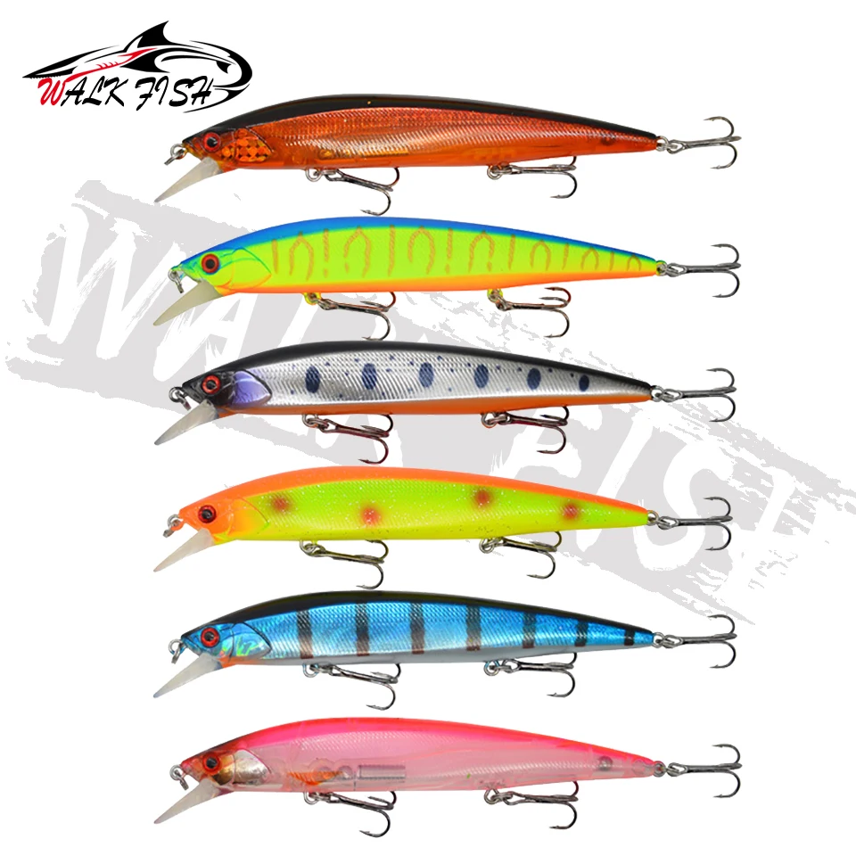 WALK FISH-Señuelos de Pesca Jerkbait Wobbler, cebos duros de 130mm y 18g, pececillos de varios colores para anzuelo de pesca profesional, 1 unidad - imagen 5