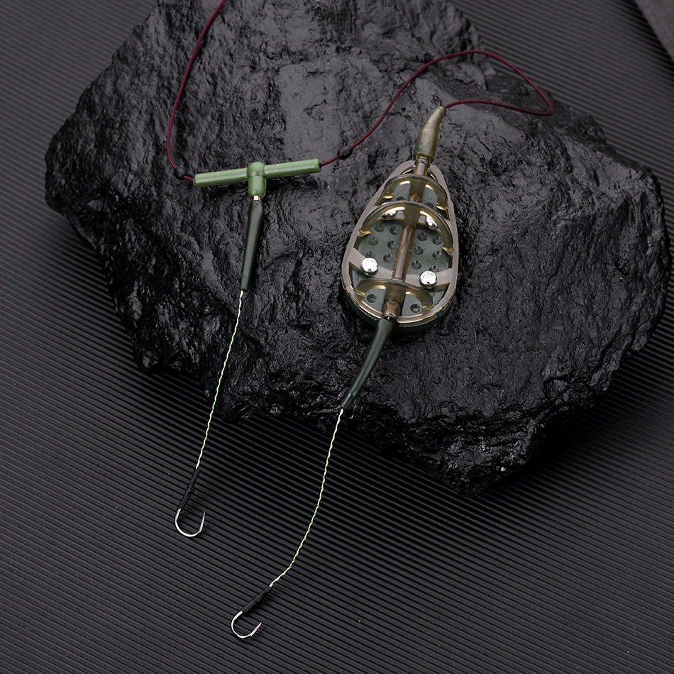 Alimentador de método de pesca de carpa, anzuelo de Metal de acero de alto carbono, jaula de cebo, aparejos de pesca, 1 piezas, 40g-80g - imagen 2