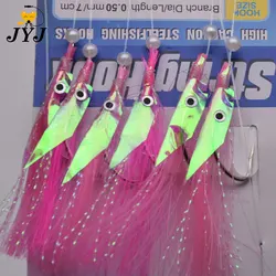 JYJ Sabiki Pack - Anzuelos para caballa espanola con piel laser
