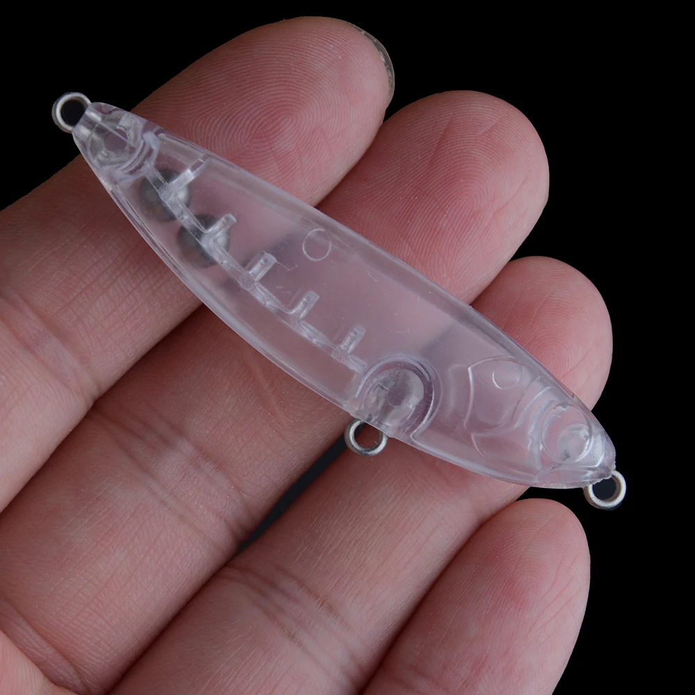 Chan'sHuang 30 Uds. Cebo en blanco sin pintar 6cm 5,1g lápiz flotante caminando el perro DIY hecho a mano aparejos de señuelo de pesca Artificial - imagen 5