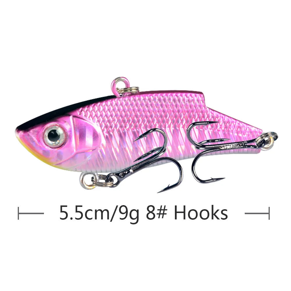 6 uds VIB señuelo de pesca Swim Minnow Wobbler cebo duro Artificial Crankbait invierno mar pesca lubina buceo cebo giratorio - imagen 5