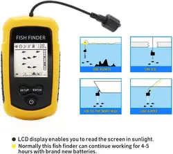Sonar portátil 100M – Cobertura 45° para pesca en lago y mar