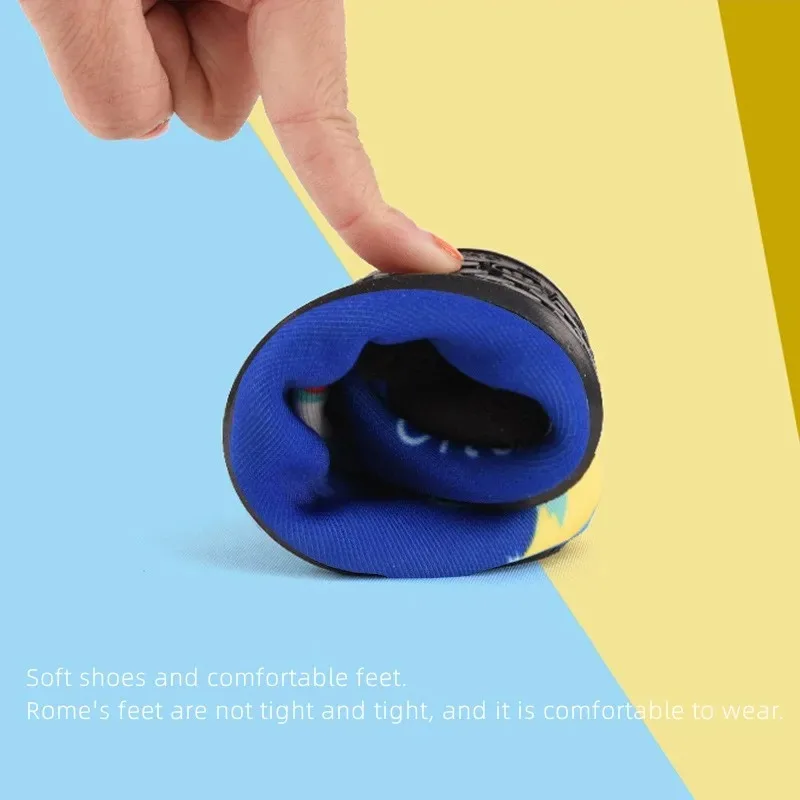 Zapatos de agua para niños, sandalias para nadar, zapatillas de secado rápido, antideslizantes, resistentes a cortes, impresos, parque acuático, suela suave transpirable - imagen 2