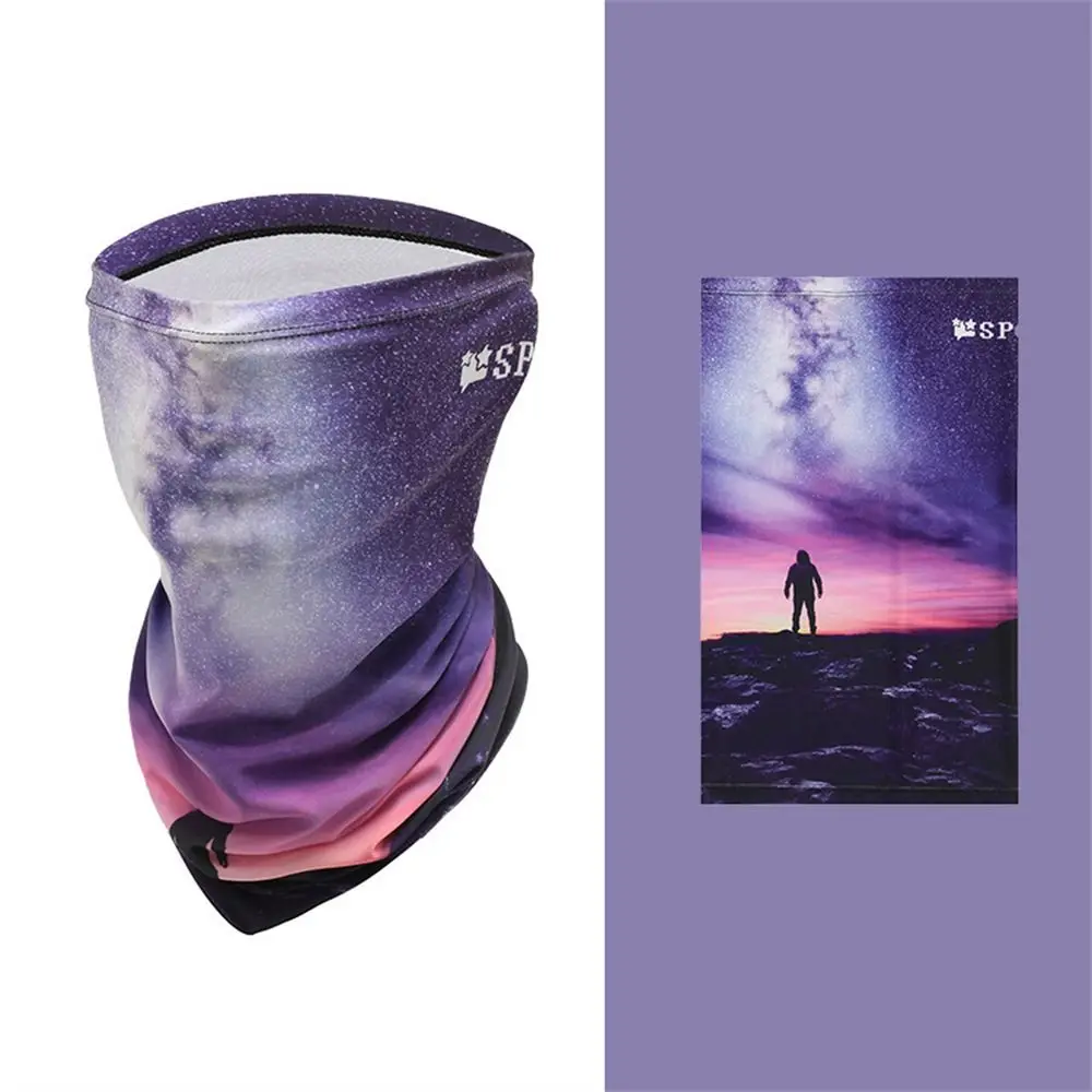 Máscara de polaina de cuello para hombre y mujer, pasamontañas transpirable de seda helada, protección solar UV para senderismo, Verano - imagen 3
