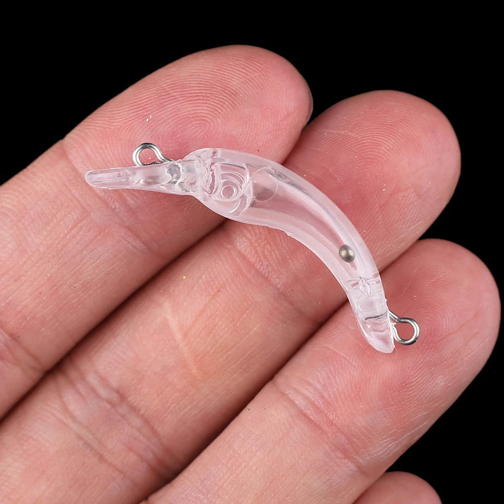 Chan'sHuang-Cebo en blanco sin pintar, Mini pececillo flotante, señuelo de pesca Artificial, 3,7 cm, 1,1g, 50 unidades - imagen 5