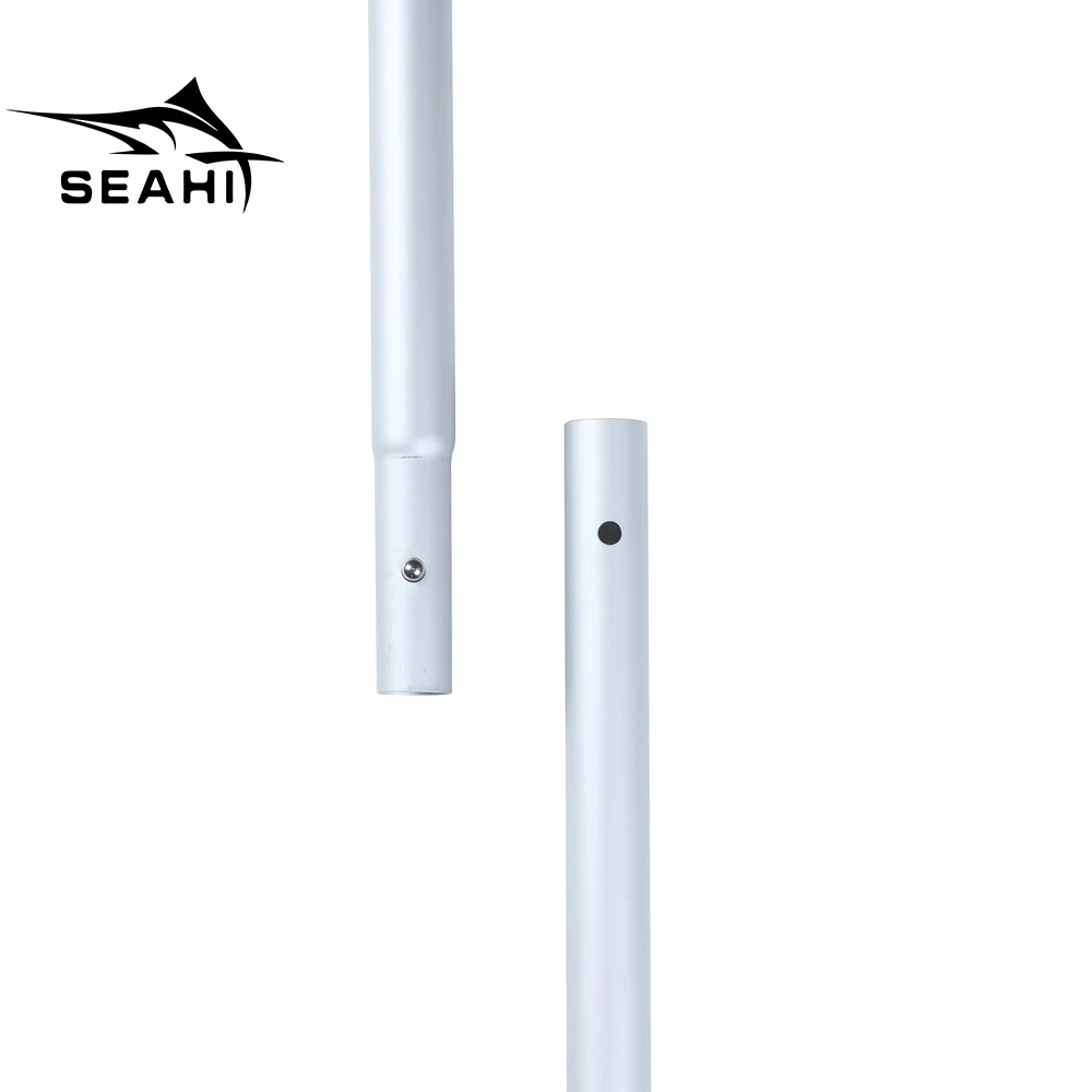 Paleta de Kayak PP, varilla de aluminio plateada, remos para barcos, accesorios para tabla de surf, accesorios para barcos, herramientas de remo, novedad de 2023 - imagen 4