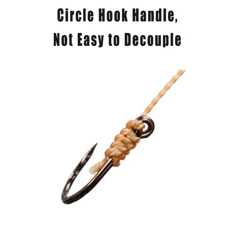 1 pieza 11 #   -14 #   Anzuelo de pesca de acero inoxidable, 5 anzuelos afilados con púas, antideslizante, sin desenganchar, anzuelo con tapa automática - imagen 5