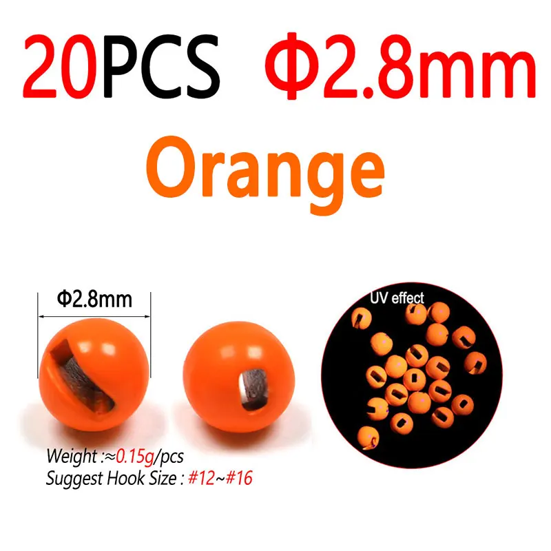20pc 2.8mm Orange